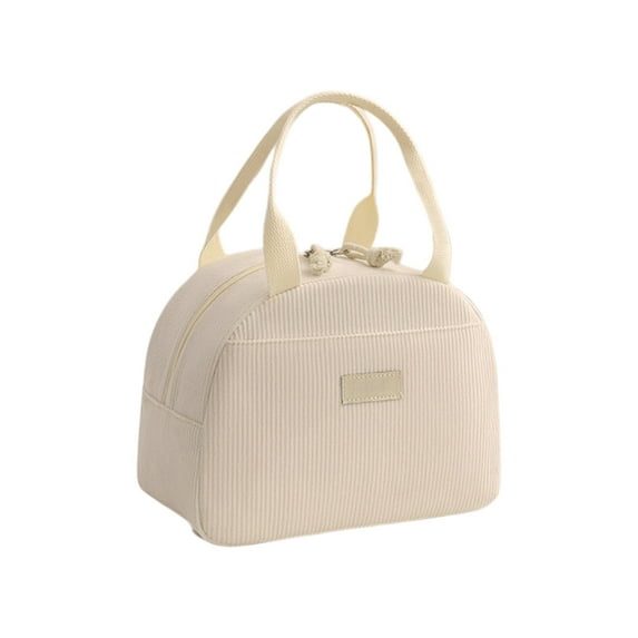 Btomtd Insulated Lunch Bag with Large Capacity for Office Worker and Student Portable Handheld Lunch Box Bag Bento Bag, Beige