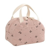 Btomtd Insulated Lunch Bag with Large Capacity for Office Worker and Student Portable Handheld Lunch Box Bag Bento Bag, Pink