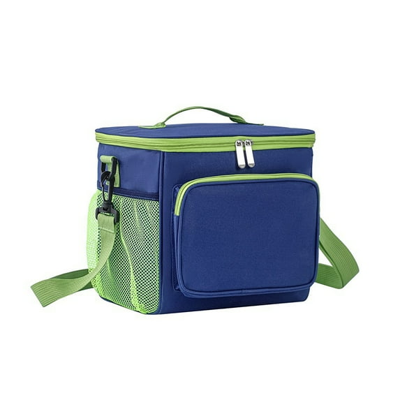 Btomtd Insulation Bag for Lunch Boxes, Large Capacity Take Away Tote for Office Workers, Bento Handbag and Shoulder Bag with Thermal Storage Compartment, Dark Blue