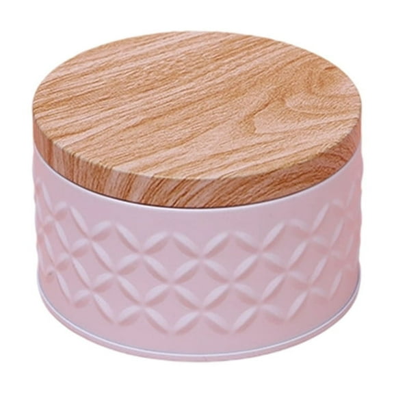Btomtd Iron Storage Box for Cakes and Snacks, Decorative Gift Packaging Storage Containers for Baked Candies, Metal Food Storage Box and Storage Bins, Size 460ml, White
