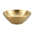 thumbnail image 1 of Btomtd Japanese Style Bucket Ramen Bowl Cold Noodle Tableware Bowls Double Insulated Stainless Steel Large Loudspeaker Shape Rice Bowl, Gold, 1 of 6
