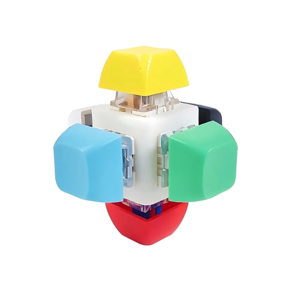 Btomtd Keyboard Clicker Squeeze Toys for Stress Relief, Mechanical Keys Fidget Toys, Colorful Decompression Gift for Adults and Father's Day, 1-Pack (2", Multicolor)