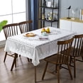 thumbnail image 1 of Btomtd Lace Fringed Table Cloths and Covers for Dining and Living Room, Square Decorative Tablecloth for Wedding, Washable Sofa and Table Cover, 55"x55", B, 1 of 7