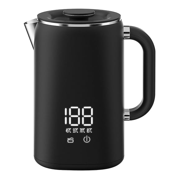 Btomtd Large Capacity Electric Kettle, 1.7L/0.44 Gallon, Intelligent Automatic Multi-Temperature Setting Kettle for Household Use (Black)