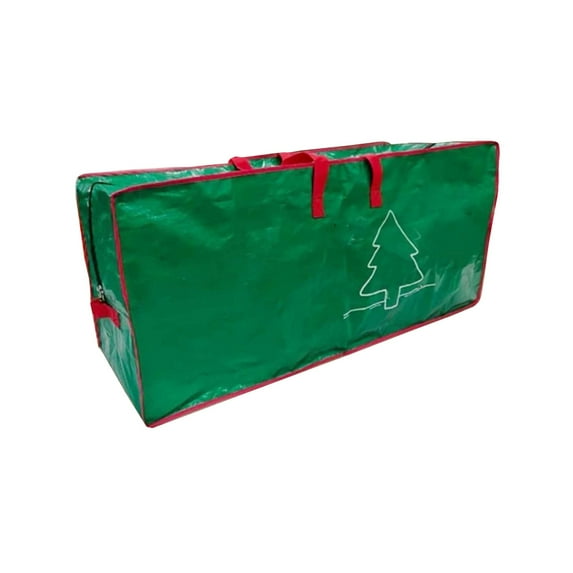 Btomtd Large Christmas Item Storage Bags, Nylon Woven Fabric Bags for Water Defense, Christmas Tree Storage Containers, Holiday Storage Box with Reinforced Handle, Size 240L, Green