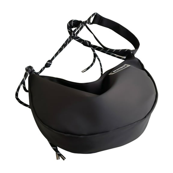 Btomtd Large Size Canvas Shoulder Bag, Casual Crossbody Handbag for Women and Men, Spacious Body Bag and Everyday Carry-All Purse, Black