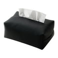thumbnail image 1 of Btomtd Leather Tissue Box Cover for Hotel Settings with Tabletop Paper Dispenser Organizer Tissue Box Holder for Dining Room, Black, 1 of 6