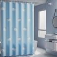 thumbnail image 1 of Btomtd Light Blue Gradient Shower Curtain with Dolphin Pattern, Waterproof Plastic Shower Curtain Liner with 7 Rings, Bathroom Curtain for Toilet and Kitchen Use - 31.49"x70.86", B, 1 of 6