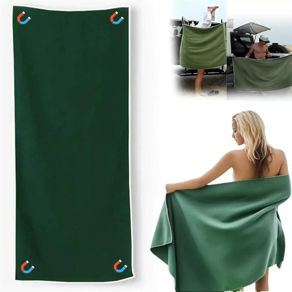 Btomtd Long Bath Towels Super Absorbent and Lightweight Quick Dry Gym Towel Compact Travel Towel Large Size Bath Towel for Sports - 62.99'x23.62', Green