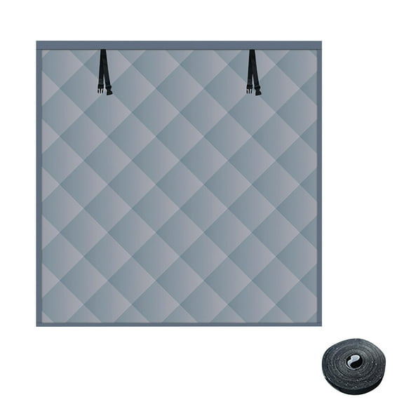 Btomtd Magnetic Insulated Curtains for Winter, Thickened Windproof Cold Proof Hanging Curtains with No Punch Needed, Warm Thermal Curtains for Household - 62.99"x62.99", Gray