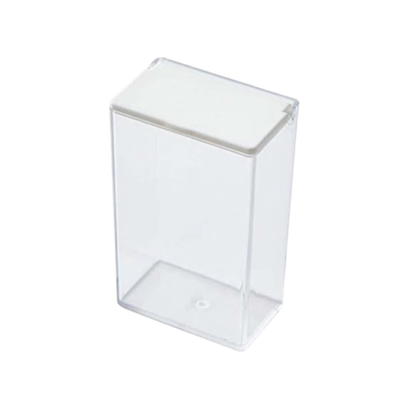 Btomtd Magnetic Suction Flip Lid Storage Box, Household Refrigerator and Wall Mounted Organizer, Sundries Sorting Storage Containers with Lids, Size 240ml, White