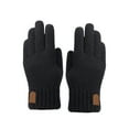thumbnail image 1 of Btomtd Men's and Women's Woolen Knitted Gloves with Touch Screen, Winter Warm Gloves with Velvet Thick Lining for Outdoor Cold Protection and Warmth, Black, 1 of 6
