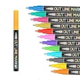 thumbnail image 1 of Btomtd Metallic Fluorescent Markers Set 3ml Smooths Writing Ink Highlighter Pens 3ml for Students and Office, B, 1 of 5
