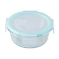 thumbnail image 1 of Btomtd Microwave Safe Glass Bento Box, Office Lunch Storage Containers with Fresh-Keeping Seal, Heated Meal Storage Box for Meals, Size 1000ml, Blue-M, 1 of 6