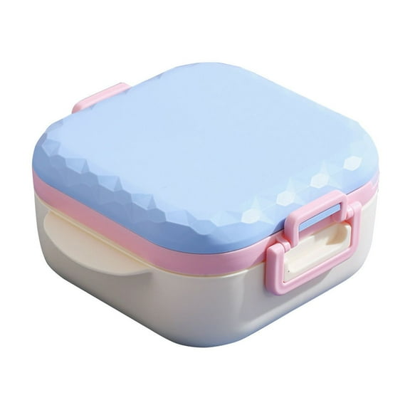 Btomtd Microwaveable Bento Box with Compartments Including Work Lunch Box for Portable and Efficient Meal Use, Light Blue