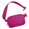 thumbnail image 1 of Btomtd Mini Versatile Plaid Shoulder Bag, Multi-Functional Crossbody Bag and Waist Pack, Compact and Multi-Purpose Carry-All, Casual Handbag and Purse, Hot Pink, 1 of 7