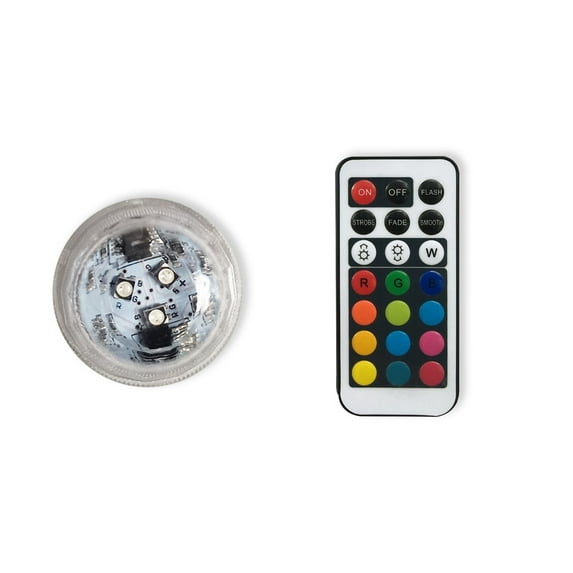 Btomtd Mini Waterproof LED Lights for Parties, 13 Colors with 4 Modes Flameless Candles, Holiday Decoration Lights Electronic Candle for Accessories, 1.2"x1.2"x0.9", 1pcs