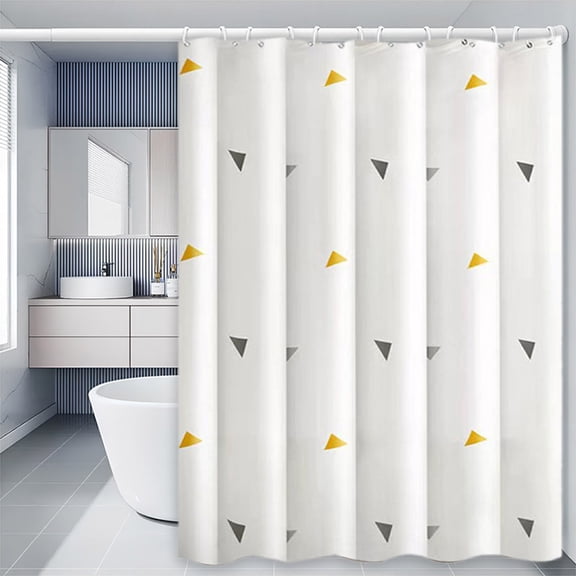 Btomtd Modern Geometric Pattern Shower Curtain, Unisex Water Repellent Polyester Shower Curtain Liner for Bathroom, Contemporary Shower Curtains for Bath - 70.86"x70.86", Multicolor