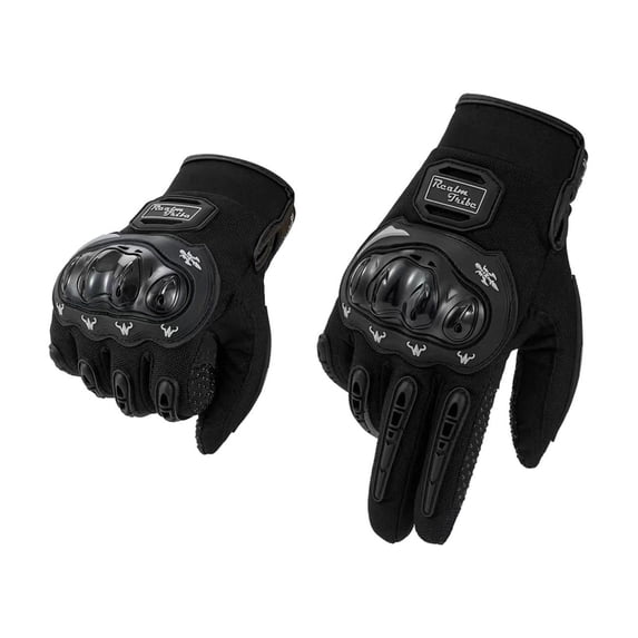 Btomtd Motorcycle Gloves with Touchscreen for Riding, Cycling Gloves Suitable for 9.5 to 10cm Palm Width, Racing Motocross Riding Bike Gloves, White