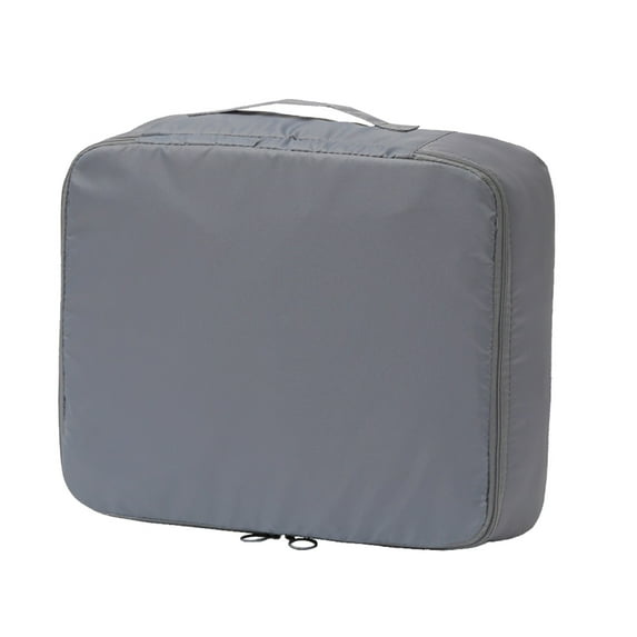 Btomtd Multi Functional Travel Storage Bags for Organization, Large Capacity Storage Totes with Partitions for Clothes and Shoes, Twill Fabric Moving Bags with Handles, 17L, Gray-L