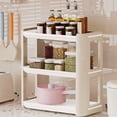 thumbnail image 1 of Btomtd Multi Layer Desk Organizer and Mail Dispenser Shelves, Countertop Storage Rack for Kitchen Spices, Multipurpose Bathroom Organizer Shelf 13"W x 7"D x 13"H, 3-Tier, White, 1 of 6