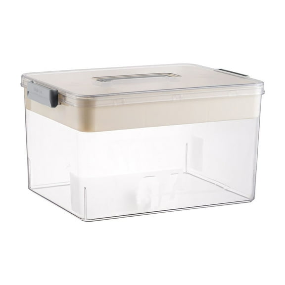 Btomtd Multi-Layer Household Storage Box with Large Capacity, Transparent Organizer Storage Containers for Pills, Medicine Storage Bins for Home, Size 7L, Clear