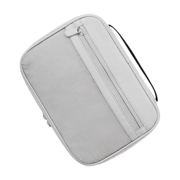 Btomtd Multi-Purpose Storage Bags for Data Cables, Travel Mouse Mobile Phone Tote for Storage with Compartments, Cosmetics Moving Bags For Organization, Gray