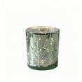 thumbnail image 1 of Btomtd Multicolor Glass and Electroplated Christmas Candle Cups, Tabletop Candle Holder for Home Aromatherapy Decor, Home Decor Candlestick Holders, 2"x2"x4", Green, 1 of 5
