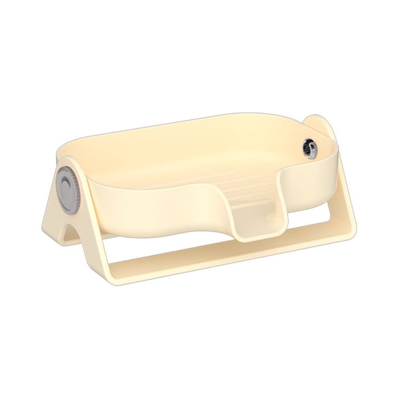 Btomtd No Drill Soap Box and Case with Holder, Adhesive Mount Soap Holder for Wall, Soap Dish for Bathroom and Shower Without Tools, White