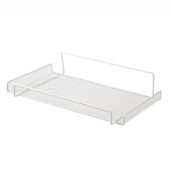 Btomtd No-Drill Wall Mounted Router Storage Rack, TV Set Top Box Organizer Shelf with Hooks, Home Electronics Storage Shelves 12"W x 7"D x 2"H, White
