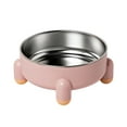 thumbnail image 1 of Btomtd No-Slip Stainless Steel Pet Bowls, Heavy Duty Dog Bowls and Cat Bowls, Weighted Base Cat Food Bowl to Avoid Knockover During Meals, Pink, 1 of 6