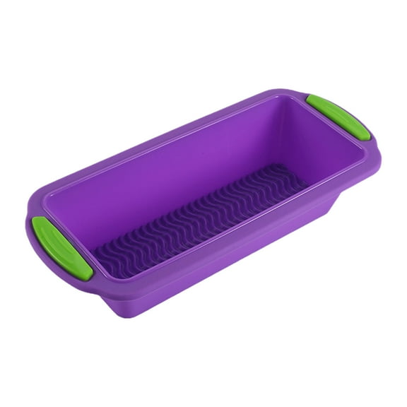 Btomtd Non Stick Silicone Bread and Loaf Pan, Household Cake Molds for Baking, Versatile Cake Pan and Cookie Sheets, Practical Baking Pan, Size 11.4"x5.3"x2", Purple