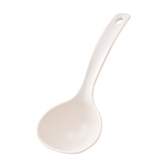Btomtd Non-Stick Spatula for Household Use, High Temperature Stir Fry Soup Spoon, Food Grade Kitchenware Utensil for Daily Use, Size 8", White