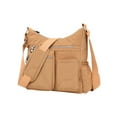 thumbnail image 1 of Btomtd Nylon Crossbody Bag, Medium Size Shoulder Purse with Multiple Compartments, Casual Cloth Handbag for Daily Organization and Carry, Beige, 1 of 4