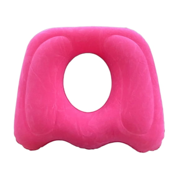 Btomtd Office Long Term Sitting Support Seat Cushion Suitable for Comfort Flocking Buttocks Pad with Hollow Center Chair Cushion for Pressure Relief - 17.91x15.35 inch, Red