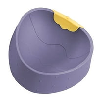 Btomtd Patterned Plastic Pet Bowls, Non-Slip Cat Bowls with Fun Designs, Avoid-Knockover Dog Bowls for Food and Water, Cat Food Bowl for Household, Purple