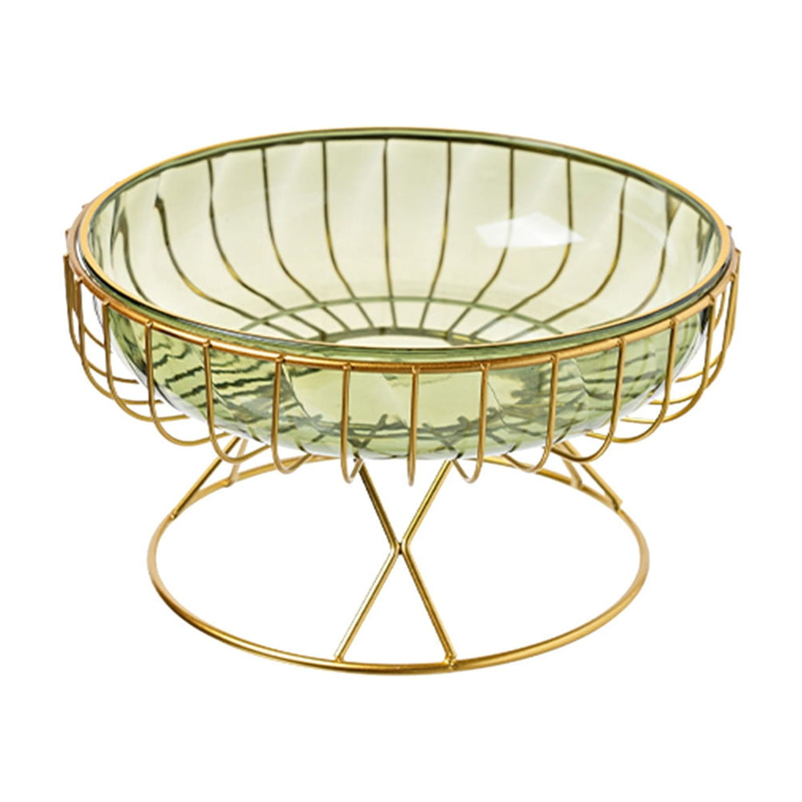 Btomtd Pedestal Fruit Serving Trays Decorated Tray for Kitchen Counter