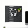 thumbnail image 1 of Btomtd Pegboard Shelf Organizer, Wall Mounted Storage Shelf for Hooks Dispaly, Modular Peg Board Rack for Tools, Kitchenware and Craft Supplies 12"W x 12"D x 0"H, Black, 1 of 6