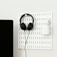 thumbnail image 1 of Btomtd Pegboard Shelf Organizer, Wall Mounted Storage Shelf for Hooks Dispaly, Modular Peg Board Rack for Tools, Kitchenware and Craft Supplies 12"W x 12"D x 0"H, White, 1 of 6