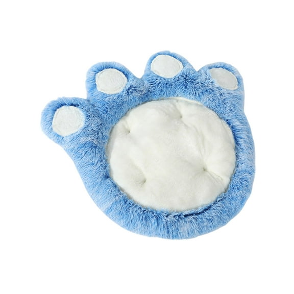 Btomtd Pet Paw Print Large Dog Bed and Cat Bed, Soft Plush Pet Beds for Warmth in All Seasons, Cozy Pet Sleeping Mat for Household Pets, Blue