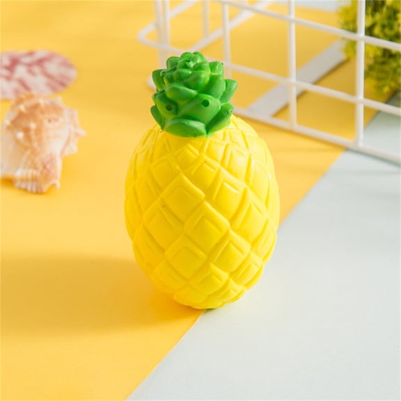Btomtd Pineapple Shape Fidget Toys, Slow Rising Squishies Stress Ball, Decompression Hand Squeeze Toys, 4.7", 1 Count (Yellow)