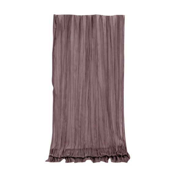 Btomtd Pleated Gauze Table Runner for Home Decor, Rural Wedding Party Table Cloth, Festival Table Runners and Decoration Cover for Dining and Kitchen, 157"x35", Brown