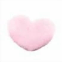 Btomtd Plush Heart Shape Throw Pillow Velvet Decor Pillow Sofa Living Room Pillow Accent Cushion Pillow 12.99 x 9.84inch ,Pink
