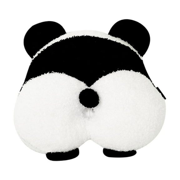 Btomtd Plush Pandas Shape Car Tissue Box Holder Chair Back Hanging Tissue Box Cover for Car Office and Gifts for Mates Hanging Tissue Box, C