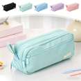 thumbnail image 1 of Btomtd Portable Pencil Case, Multi-Layer Large Capacity Stylish Student Pencil Pouch, Stationery Storage Pencil Bag for Opening Season, Green, 1 of 7