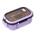 thumbnail image 1 of Btomtd Portable Plastic Bento Box with Partition Integrated Offering Light Food Lunch Box for Multi Functional Meal Use, Purple, 1 of 6