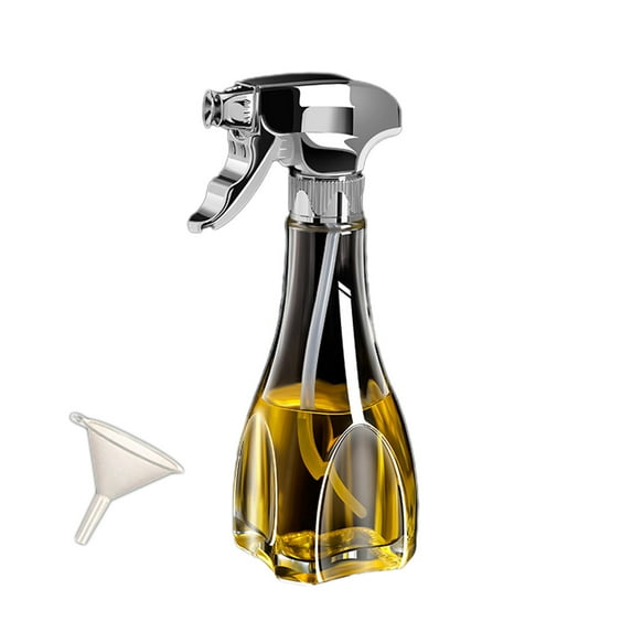 Btomtd Press-type Oil Spray Bottle Kitchen Supplies Household Glass Oil Pot Barbecue Double Purpose Baking Oil Spray Bottle