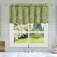 thumbnail image 1 of Btomtd Printed Curtain Valance for Kitchen, 55 x 18 Inches, Bright and Colorful Short Translucent Valances, Retro Cafe Style Window Top Curtains, Green, 1 of 6