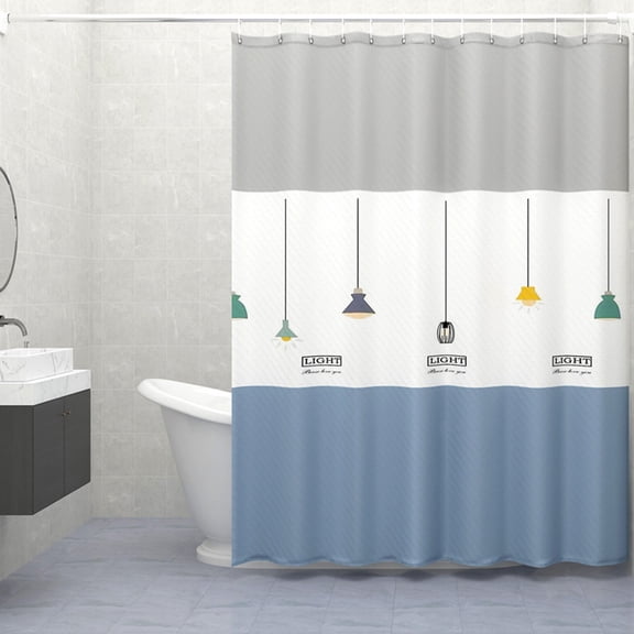 Btomtd Punch Free Shower Curtain with Waterproof and Mildew Proof Protection, Light Transmitting Non Transparent Shower Curtain Liner, Bathroom Partition Shower Curtains - 31.49"x70.86"