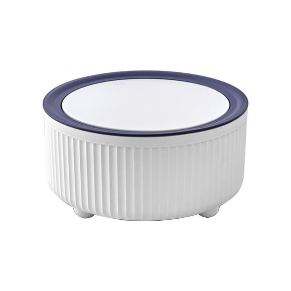 Btomtd Push Type Desktop Trash Can with Lid Storage Garbage Can for Car Home Restaurant Desk Living Room Wastebasket, Blue